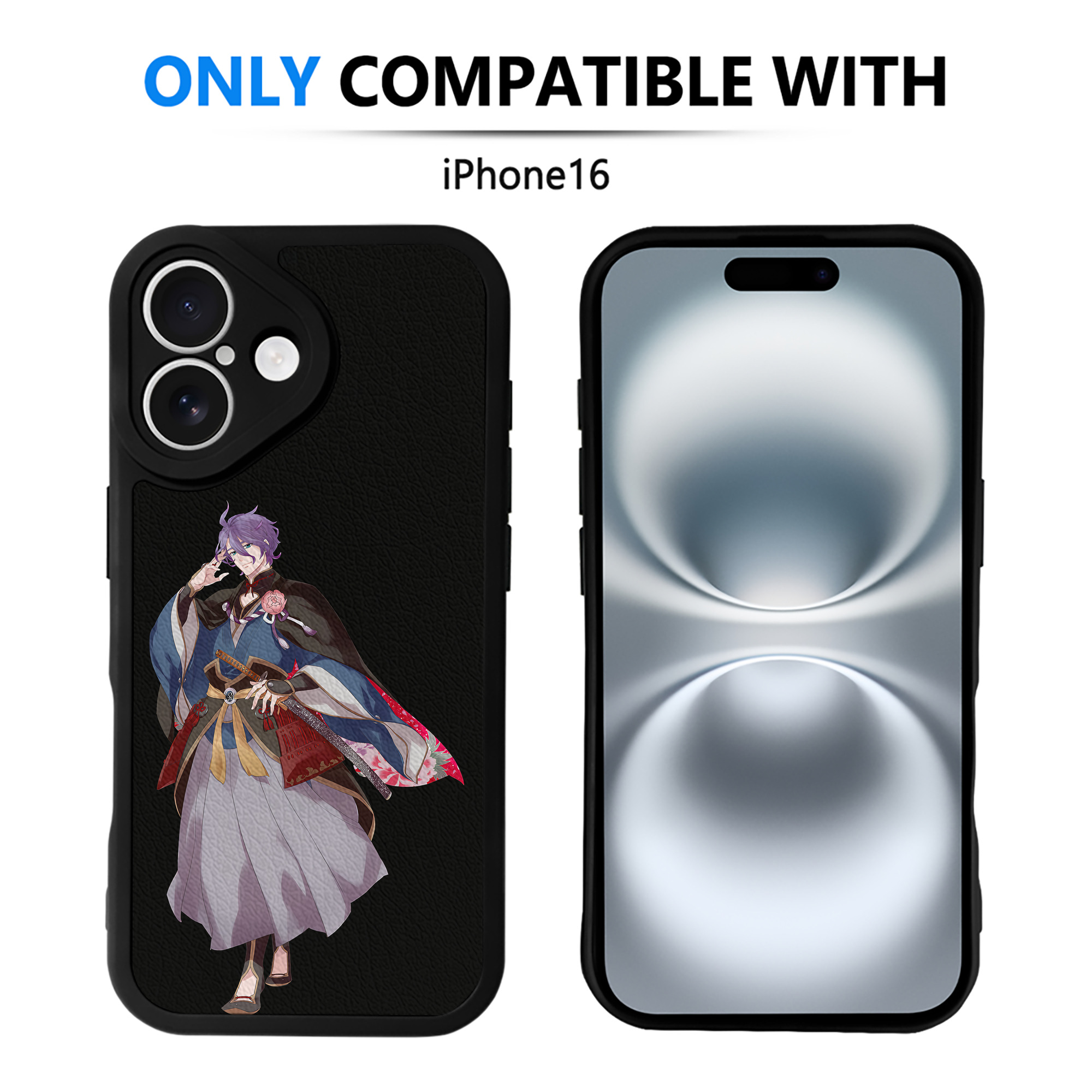 （画像用） 刀剣乱舞 Touken Ranbu 【iPhone 16シリーズ対応】シリコンスマホケース（レザー調） 材質：シリコン